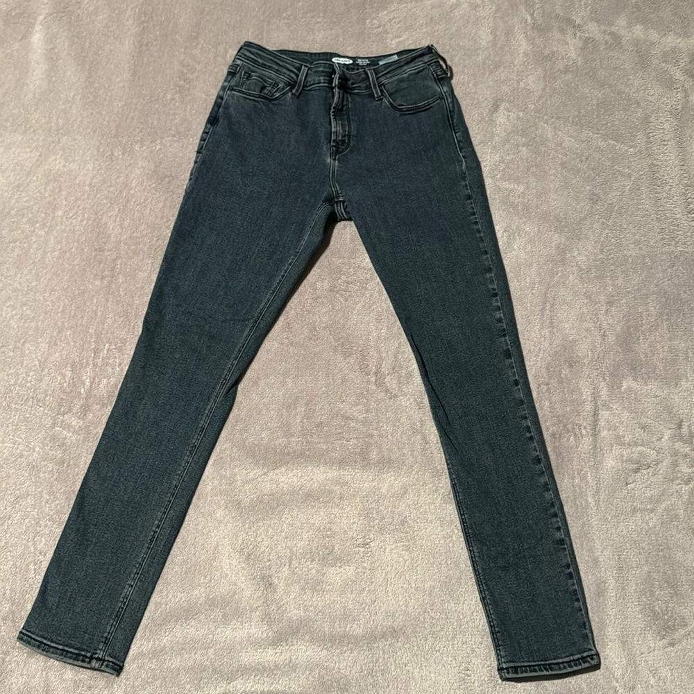 Old Navy Womens 6 Dark Wash Mid Rise Rockstar‎ Super Skinny Jeans